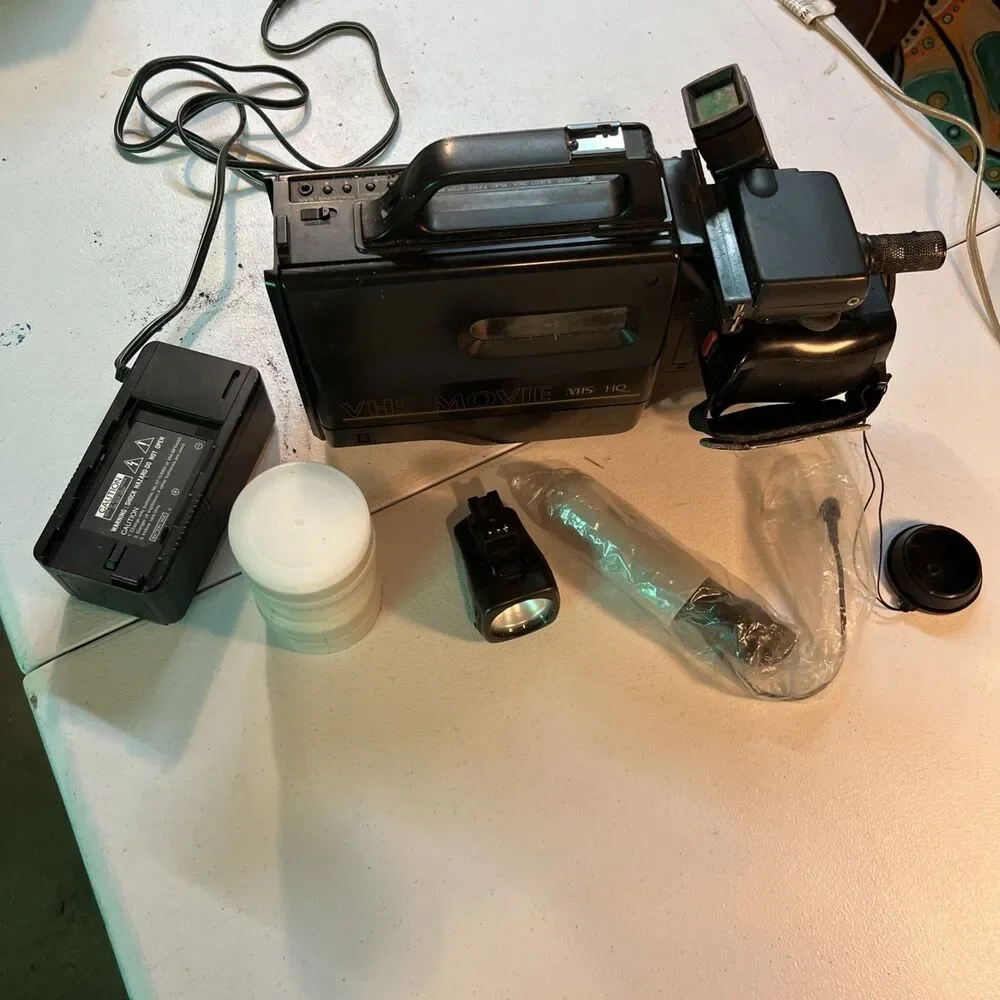 Vintage Sears VHS Camcorder with case and accessories. NO BATTERY